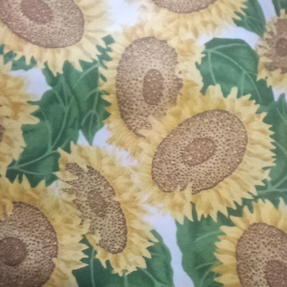 Sunflower 🌻 Fabric with white background